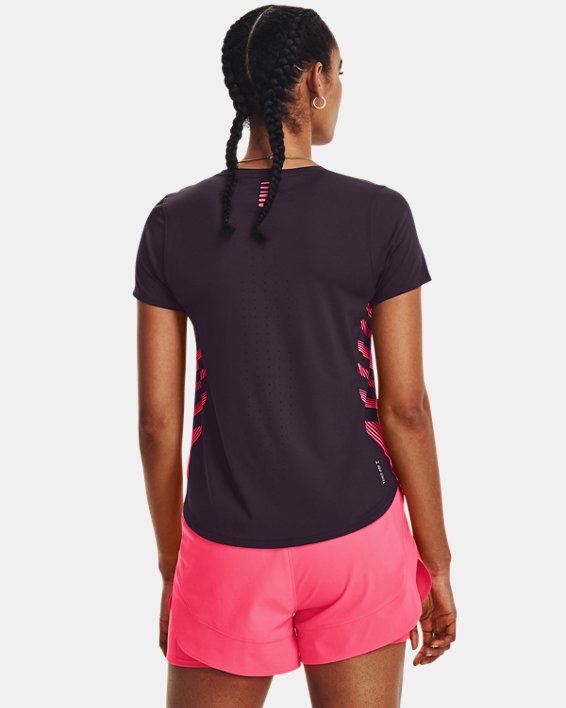 Women's UA Iso-Chill Laser T-Shirt, Purple, pdpMainDesktop image number 1